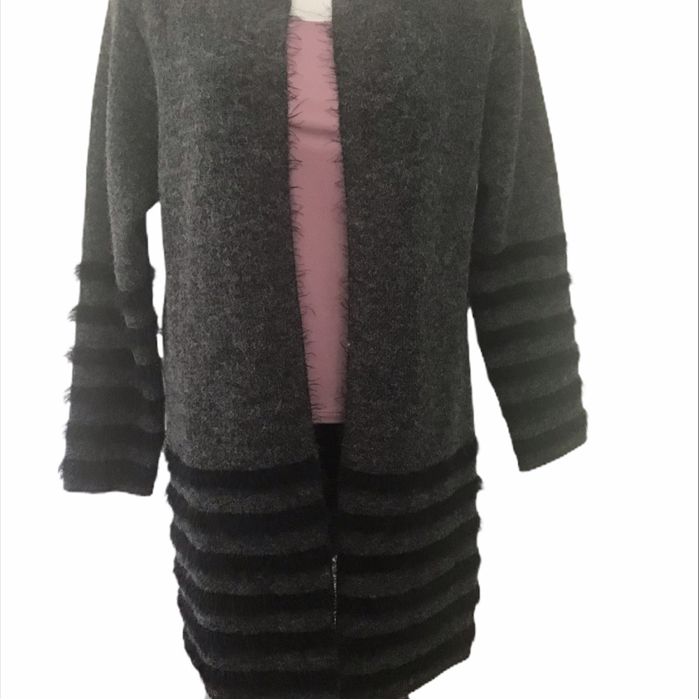 Avalin Fluffy Fuzzy Open Front Cardigan - image 3